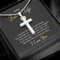 To My Future Wife - Stunning artisan-crafted Stainless Steel Cross Necklace