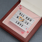 CUSTOMIZABLE Necklace GIFT, Crafted For Your Partner With LOVE And WISDOM