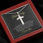 To My Future Wife - Stunning artisan-crafted Stainless Steel Cross Necklace