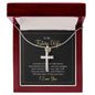 To My Future Wife - Stunning artisan-crafted Stainless Steel Cross Necklace